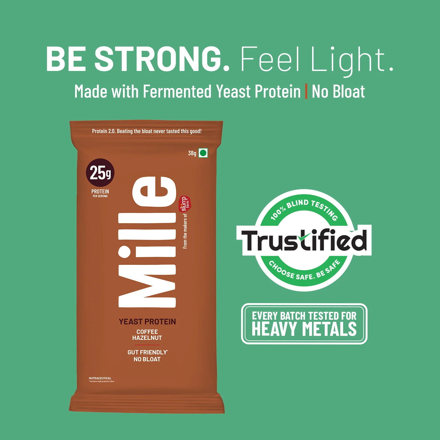 Mille Protein | 25g/Scoop | Coffee-hazelnut | Fermented Yeast Protein | No Bloat I Vegan | 38g Trial Pack - Image 4