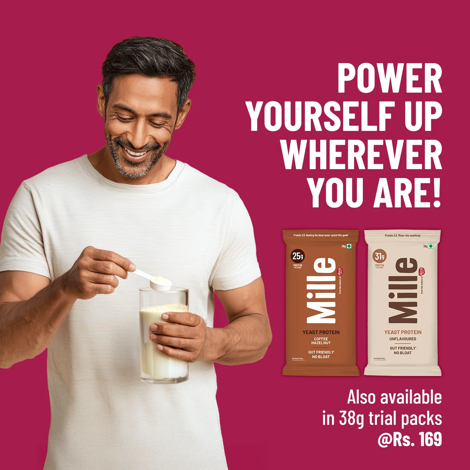Mille Protein | 31g/Scoop | Unflavoured | Fermented Yeast Protein | No Bloat I Vegan | 38g Trial Pack - Image 6
