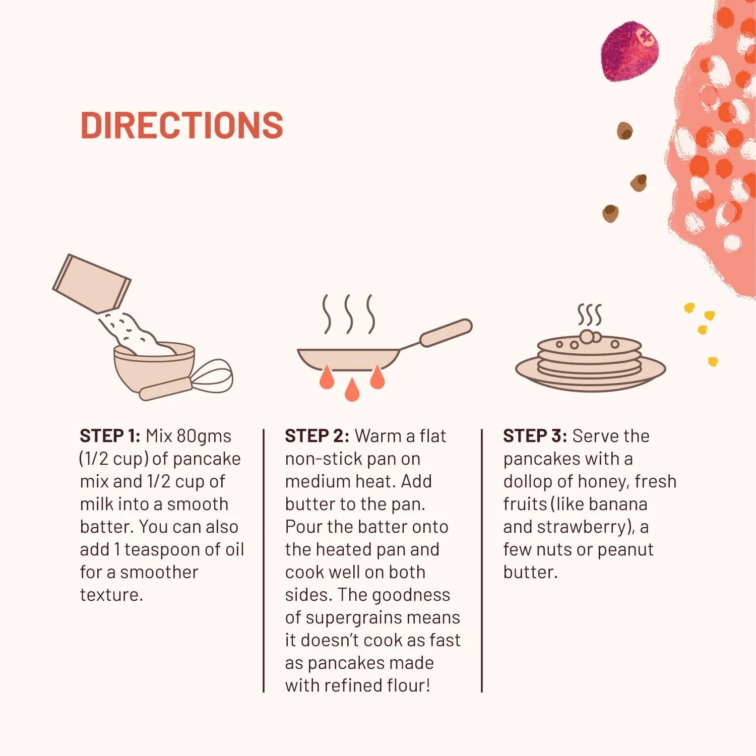 Classic Pancake mix, 0 Sugar | No maida, 17g Protein - Image 6