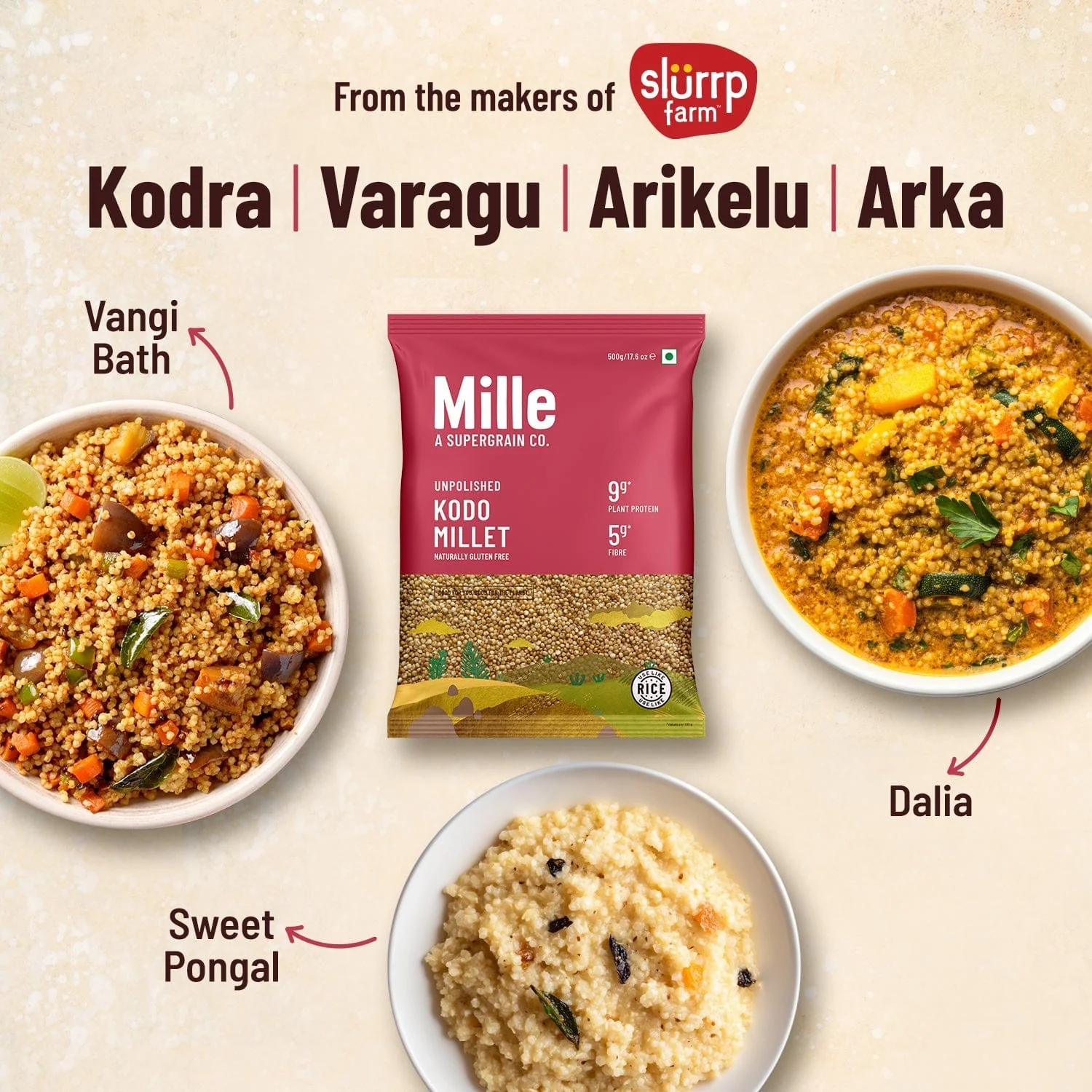 Kodo Millet (Kodra/Arikelu) Fasting Friendly | No Soaking required | Pack of 2 - Image 2