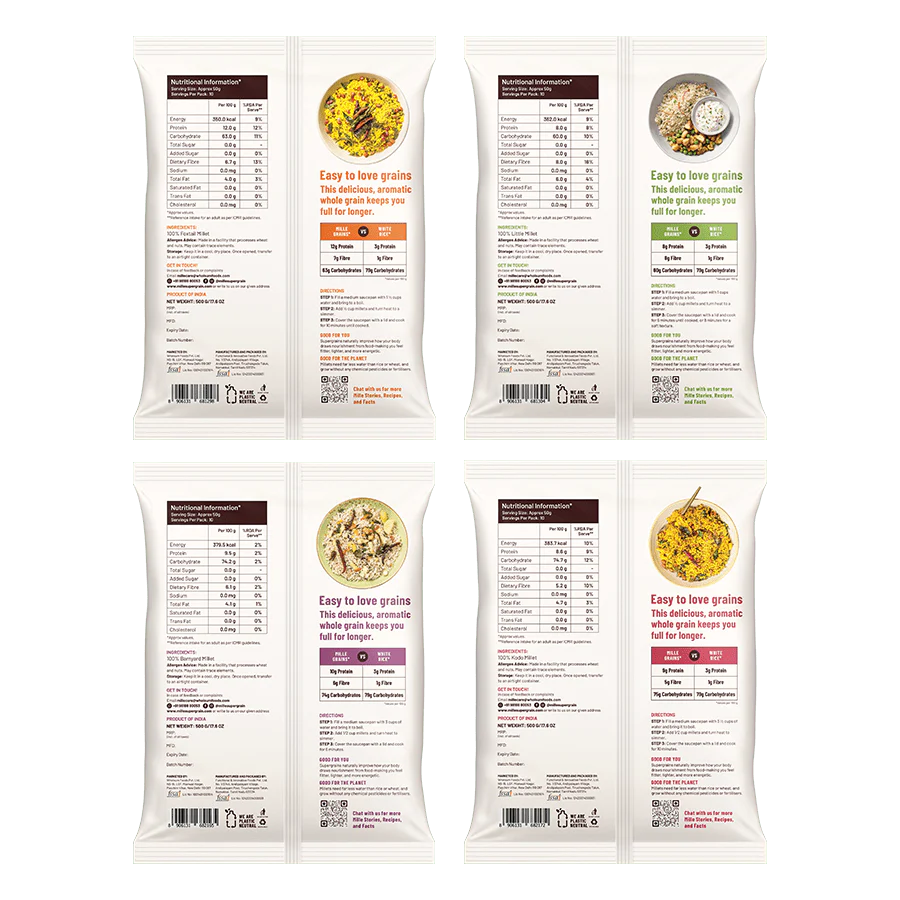 Mille All Grains Combo (Rice Substitute) - Pack of 4 | Samak, Kangni, Kutki, Kodo - Image 6